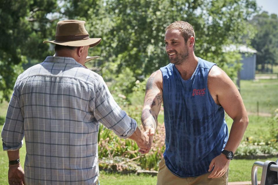 Tuesday, July 30: Robbo also greets his dad Ian