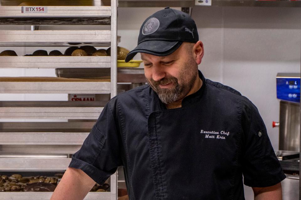 Chef Matt Knio smiles at the Cannelle production facility in Warren on April 15, 2022.