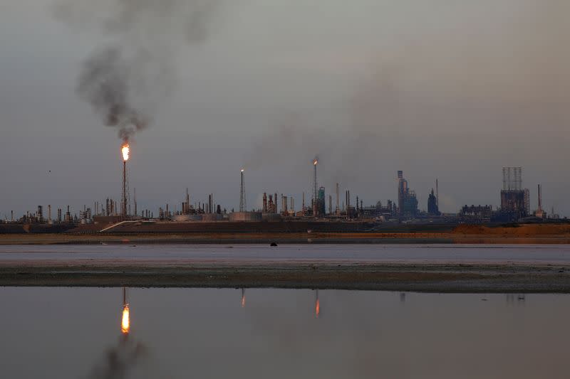 A general view of the Amuay refinery complex which belongs to the Venezuelan state oil company PDVSA in Punto Fijo