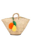 Coffa Kendra straw and fur beach bag. Image: Dolce and Gabbana