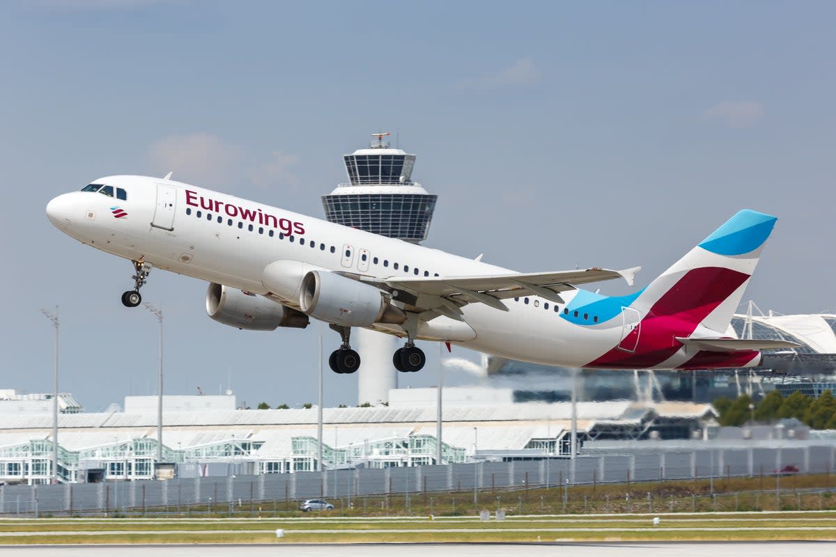 Eurowings said the delay was caused by ‘forces beyond its control’  (Getty Images)