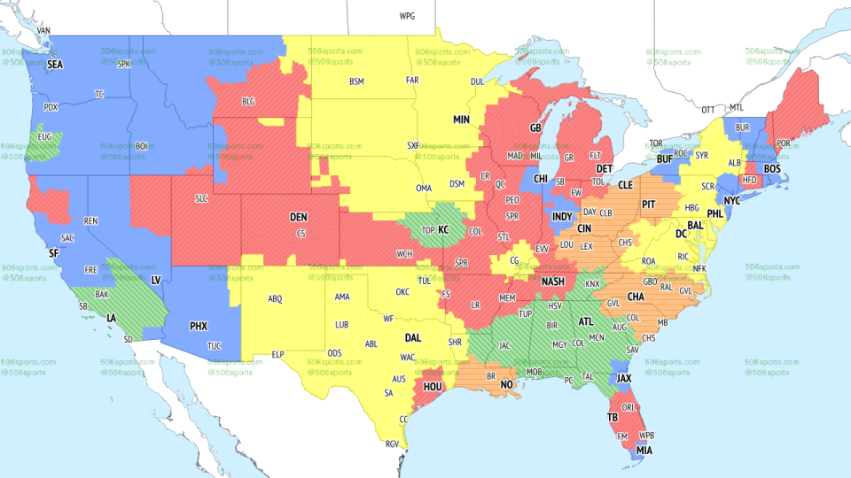 NFL Week 9 TV coverage maps