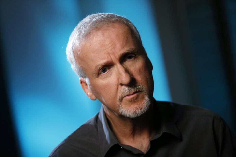 Director James Cameron is interviewed in Manhattan Beach, California April 8, 2014. Cameron, best known as director of blockbuster films 