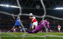 Football - Arsenal v AS Monaco - UEFA Champions League Second Round First Leg - Emirates Stadium, London, England - 25/2/15 Arsenal's Olivier Giroud misses a chance to score Reuters / Eddie Keogh Livepic EDITORIAL USE ONLY.