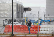 A worker walks through the Boeing South Carolina Plant while voting started Wednesday whether the plant will be unionized in North Charleston, South Carolina, U.S. February 15, 2017. REUTERS/Randall Hill