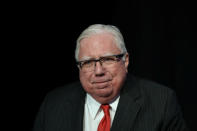 FILE PHOTO: Jerome Corsi, right wing commentator, poses before an interview in New York, U.S., January 28, 2019. REUTERS/Brendan McDermid