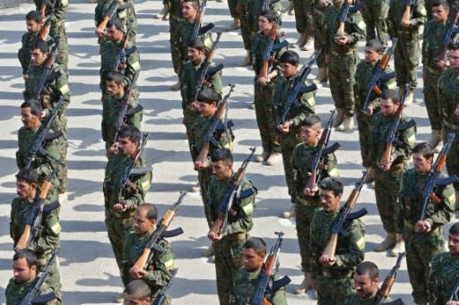 The US-backed Syrian Democratic Forces honoured their fallen comrades at a ceremony