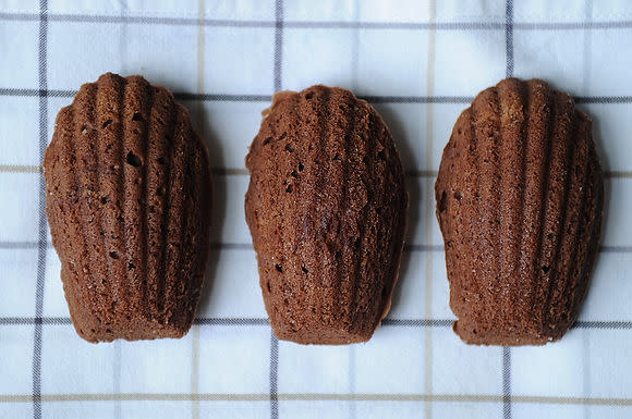 <div class="caption-credit"> Photo by: Sarah Shatz</div><div class="caption-title">Chocolate Orange Madeleines</div><i><b><a rel="nofollow noopener" href="http://food52.com/recipes/1198-chocolate-orange-madeleine-cookies" target="_blank" data-ylk="slk:Get the recipe;elm:context_link;itc:0;sec:content-canvas" class="link ">Get the recipe</a></b>.</i> <br> <br> These are not too sweet and pretty rich -- and worth savoring bite by bite. - Cordelia