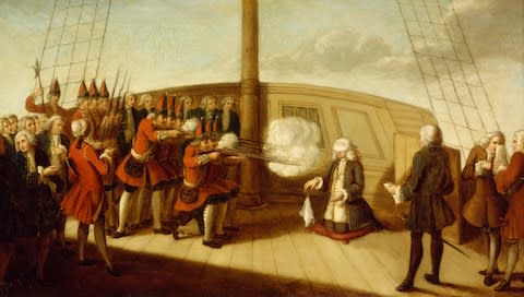 Admiral Byng faces the firing squad - Credit: getty