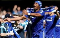 Chelsea's Didier Drogba celebrates after winning the Barclays Premier League Action Images via Reuters / Carl Recine Livepic