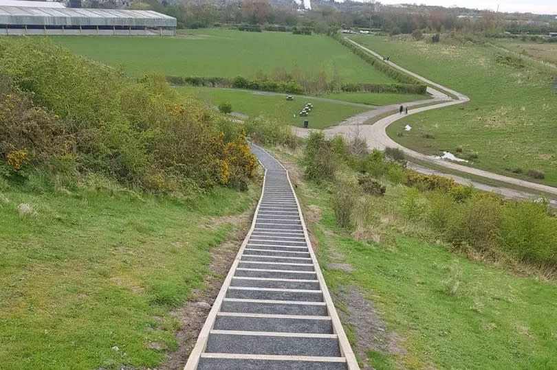 The new stairs at Weetslade