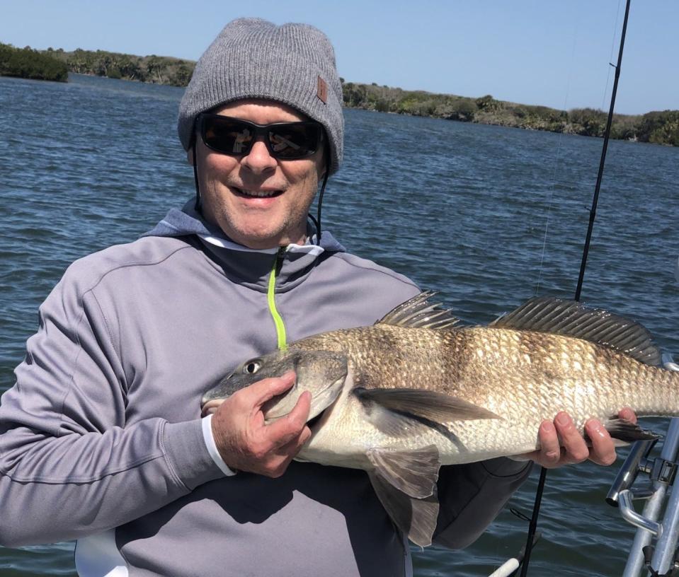 Mark Randell caught this chunky drum while fishing Southeast Volusia waters with Art Mowery.