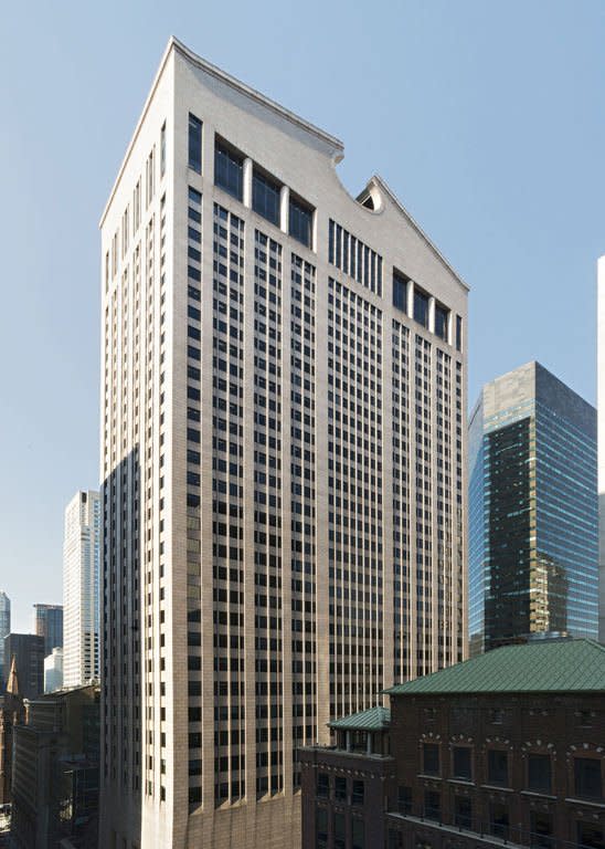 This picture, taken by Japanese electronics giant Sony on October 5, 2012, shows Sony's US headquarters building (C, white), on Madison Avenue in New York. Sony shares rocketed 12.20 percent on Friday after Sony said it was selling its US headquarters for $1.1 bln as part of a huge restructuring