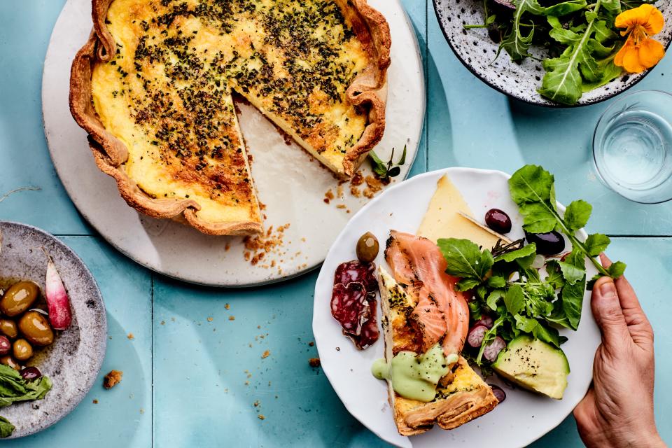 Deep Dish Quiche With Garnishes