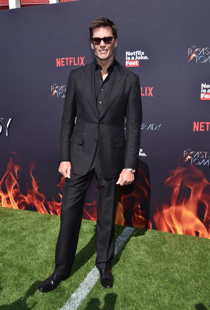 Tom Brady at “The Greatest Roast of All Time: Tom Brady” on May 5, 2024. Variety via Getty Images