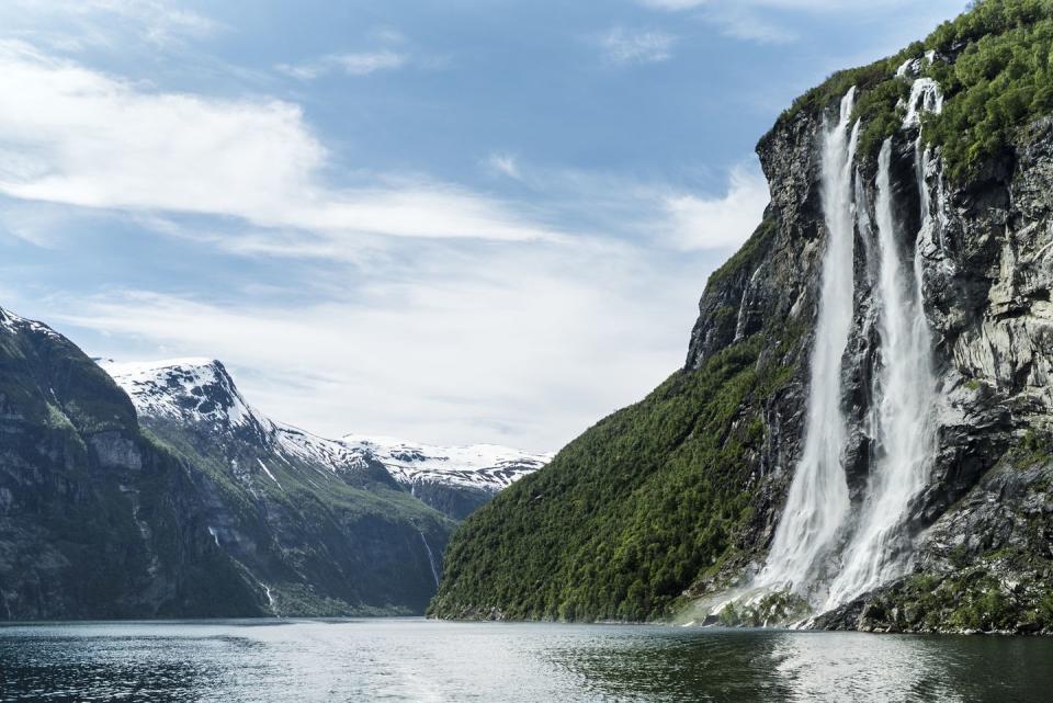 5) The Seven Sisters Waterfall at Geirangerfjord