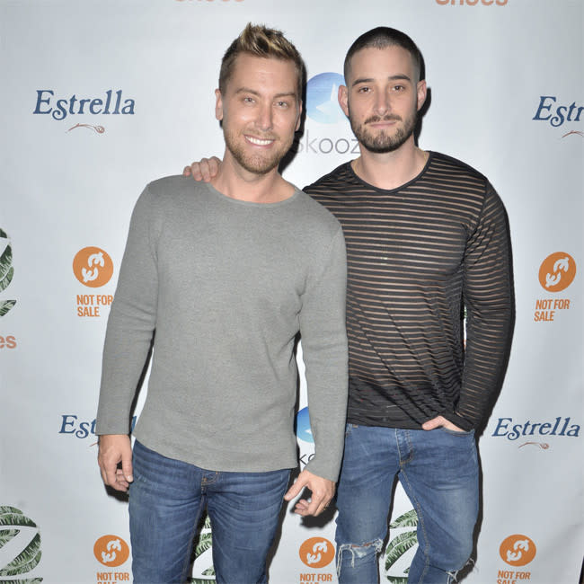 Lance Bass and Michael Turchin credit:Bang Showbiz