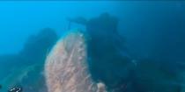 A still image captured from a video footage from the research vessel Martin Bergmann of the Arctic Research Foundation shows what they say is the wreckage of the of HMS Terror in the bottom of Terror Bay in Canada on September 3, 2016. Courtesy Arctic Research Foundation/Handout via REUTERS