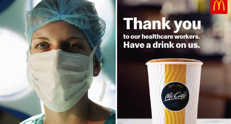 McDonald's offers free drink for healthcare workers amid outbreak