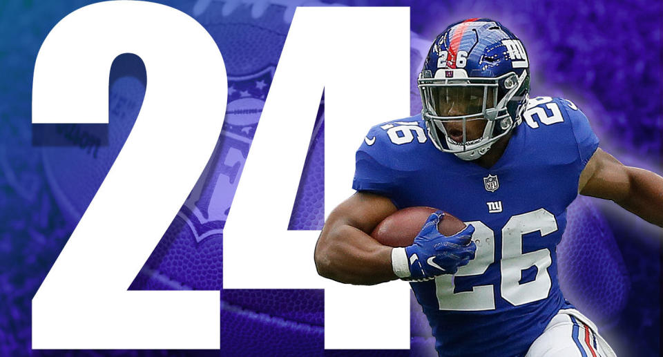 <p>Eli Manning went 25-of-29 for 297 yards, two touchdowns and no interceptions against a good Texans defense. Manning, and the Giants, really needed that. (Saquon Barkley) </p>