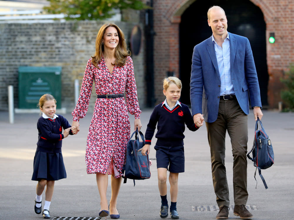 Die Familie Cambridge auf dem Weg zur Schule. (Bild: ALPR/AdMedia/ImageCollect)