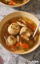 <p>True Jewish food-philes know that Matzo Ball Soup isn’t just for your <a href="https://www.delish.com/cooking/recipe-ideas/g4062/passover-recipes/" rel="nofollow noopener" target="_blank" data-ylk="slk:Passover;elm:context_link;itc:0;sec:content-canvas" class="link ">Passover</a> feast. It's the definition of warmth and <a href="https://www.delish.com/cooking/g2150/comfort-food/" rel="nofollow noopener" target="_blank" data-ylk="slk:comfort food;elm:context_link;itc:0;sec:content-canvas" class="link ">comfort food</a>, and can be enjoyed year-round.</p><p>Get the <strong><a href="https://www.delish.com/cooking/recipe-ideas/a19473716/best-chicken-matzo-ball-soup-recipe/" rel="nofollow noopener" target="_blank" data-ylk="slk:Chicken Matzo Ball Soup recipe;elm:context_link;itc:0;sec:content-canvas" class="link ">Chicken Matzo Ball Soup recipe</a></strong>.</p>
