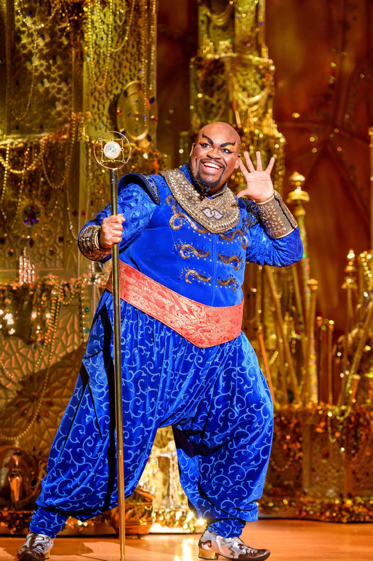 Marcus M. Martin performs as Genie in the North American Tour of "Aladdin."