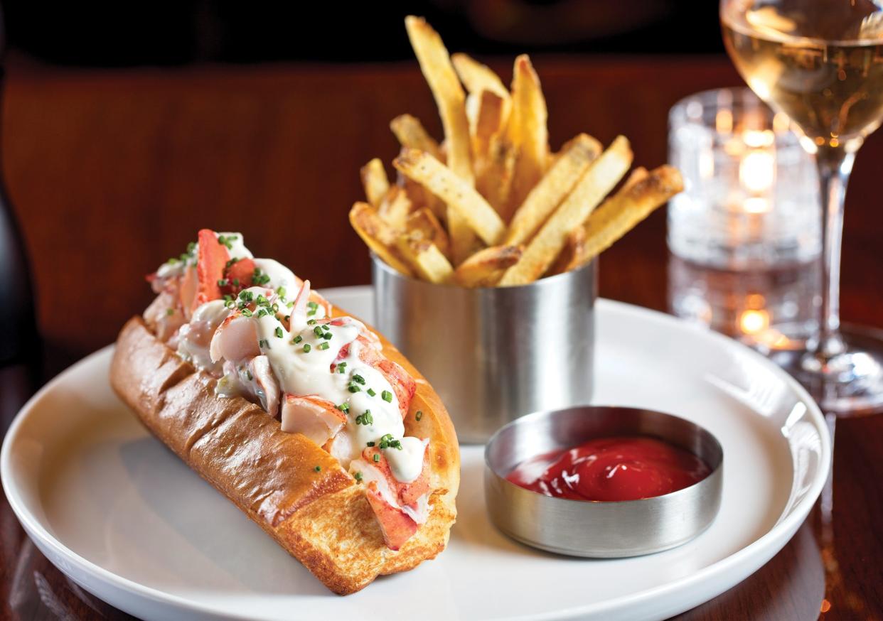 Henry's takes a New England approach to its lobster roll, down to flying in crustaceans from Maine every day.