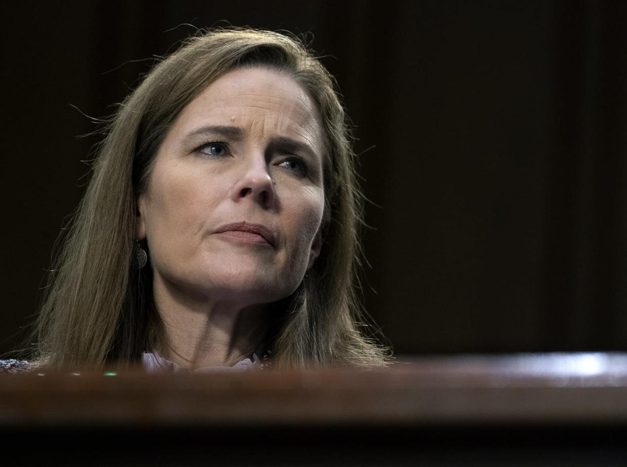 <span class="caption">The Supreme Court will soon add another originalist to its ranks if Judge Amy Coney Barrett is confirmed.</span> <span class="attribution"><a class="link " href="https://www.gettyimages.com/detail/news-photo/supreme-court-nominee-amy-coney-barrett-testifies-in-front-news-photo/1229076242?adppopup=true" rel="nofollow noopener" target="_blank" data-ylk="slk:Stefani Reynolds/Getty Images;elm:context_link;itc:0;sec:content-canvas">Stefani Reynolds/Getty Images</a></span>