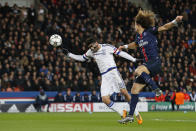 Football Soccer - Paris St Germain v Chelsea - UEFA Champions League Round of 16 First Leg - Parc des Princes, Paris, France - 16/2/16 Chelsea's Diego Costa heads at goal Action Images via Reuters / Lee Smith Livepic EDITORIAL USE ONLY.