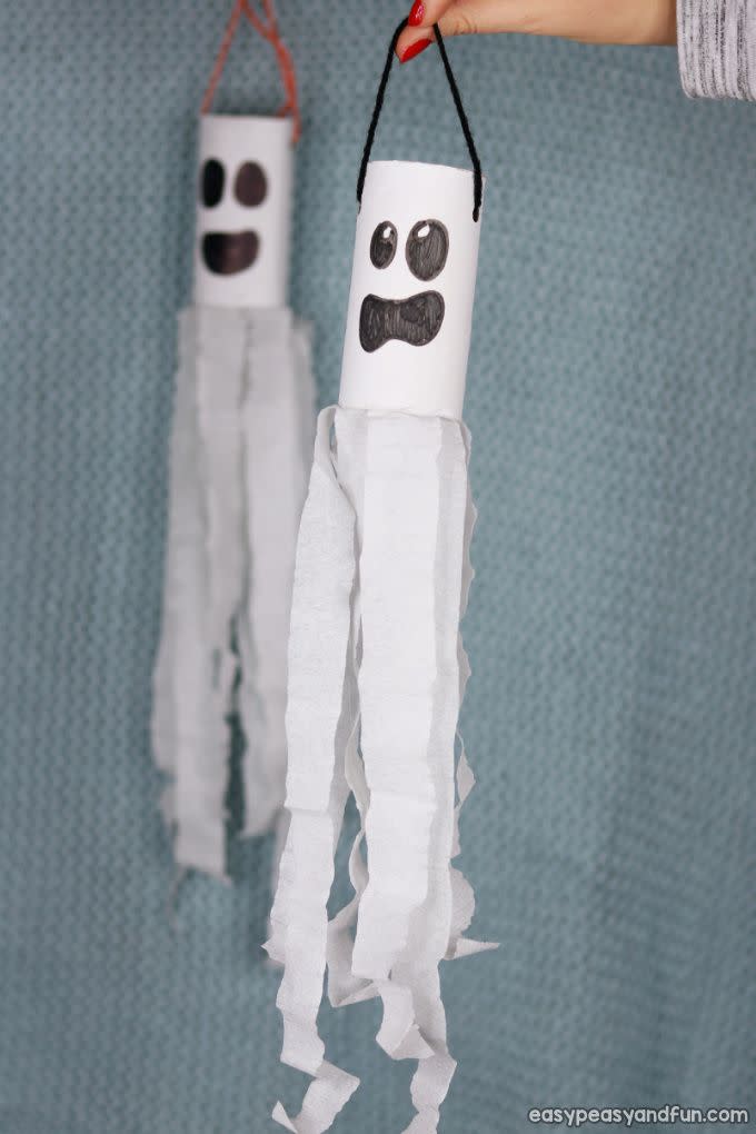 halloween ghost decorations ghost toilet paper roll craft