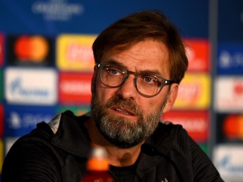 Jurgen Klopp manager of Liverpool during a press conference: Liverpool FC via Getty Images