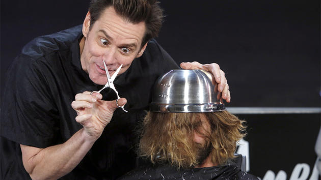 Jim Carrey Gave a Stranger a Bowl Haircut on 'Jimmy Kimmel Live