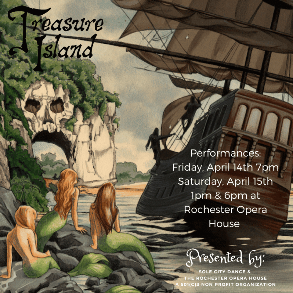 Sole City Dance presents ‘Treasure Island’ at the Rochester Opera House on April 14 and April 15, 2023.