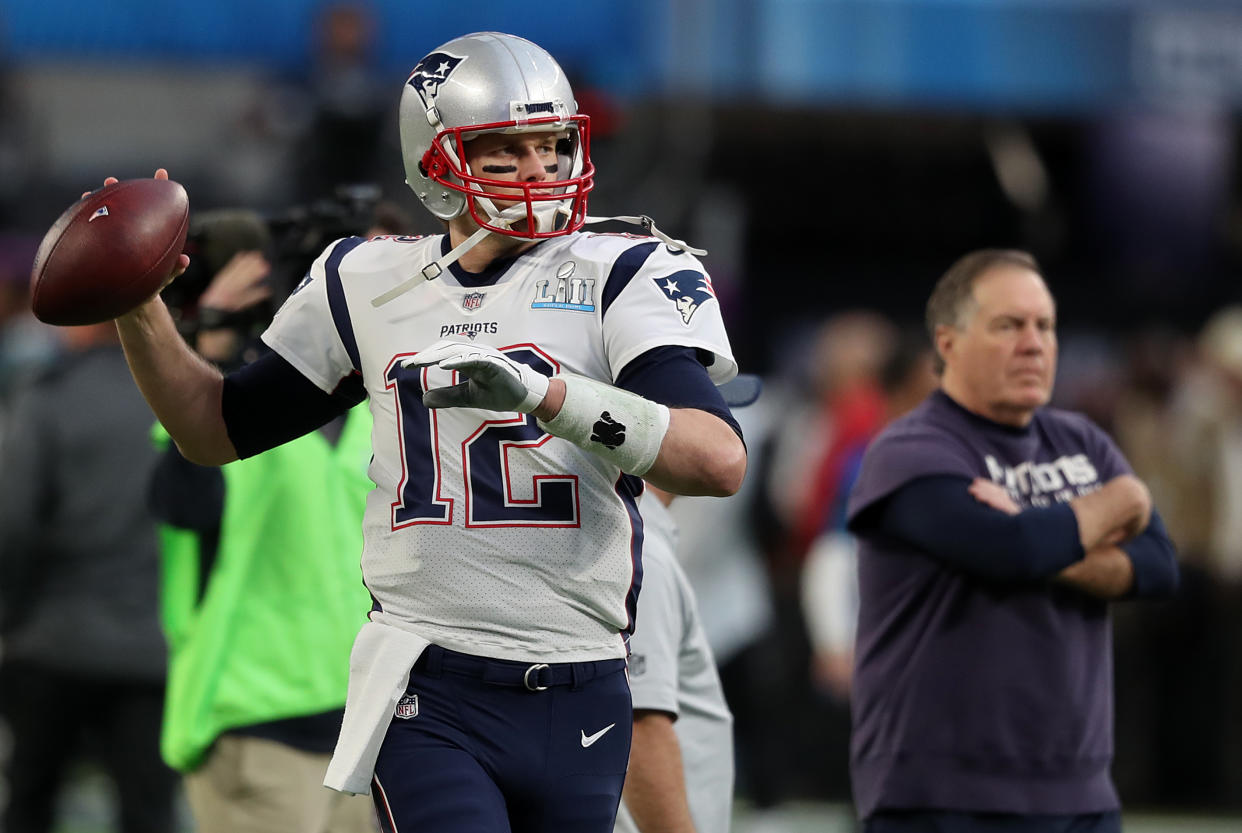 New England Patriots quarterback Tom Brady and head coach Bill Belichick 