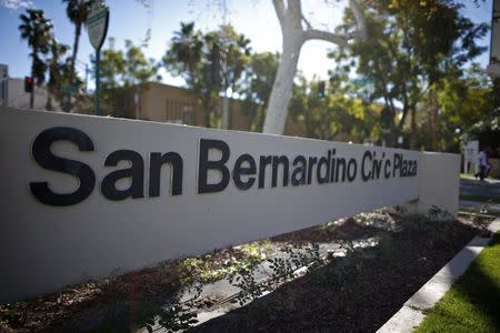 A sign with the "i" missing from the word civic is seen in San Bernardino, California in this January 23, 2015, file photo. REUTERS/Lucy Nicholson/Files