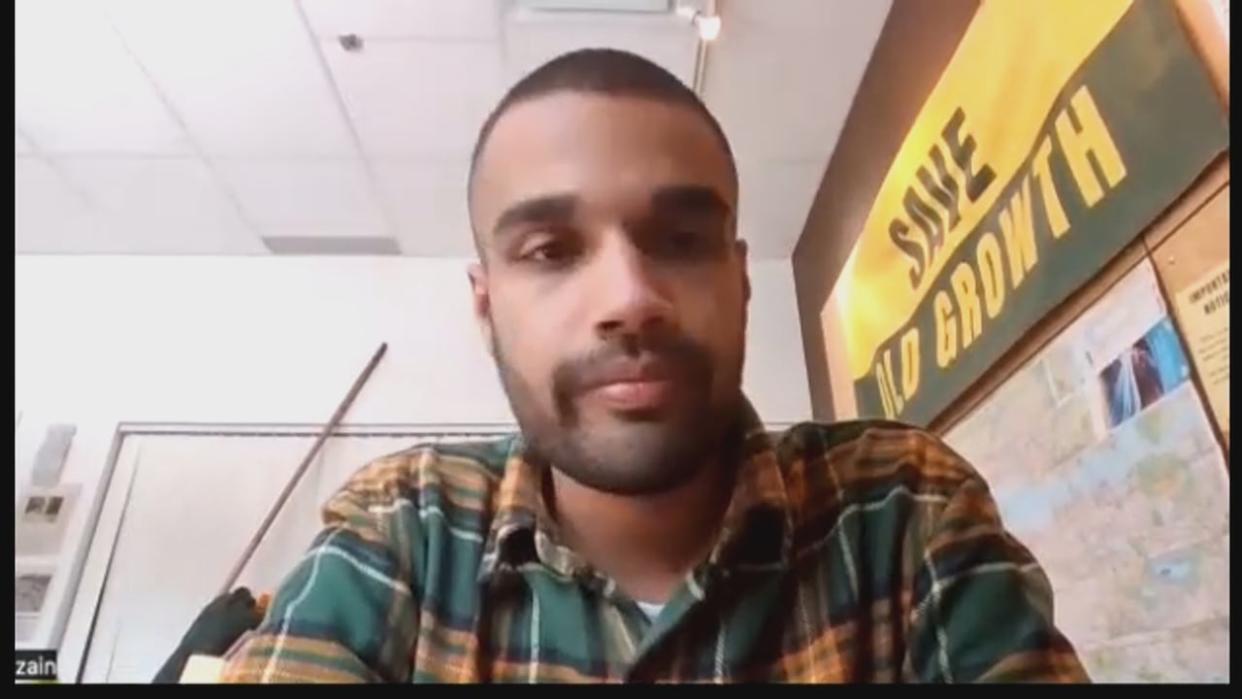 Zain Haq, pictured in 2022, came to Canada from Pakistan on a study permit and became involved in climate activism. He is now trying to convince federal officials to delay his deportation.  (CBC - image credit)