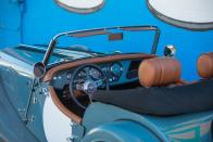 <p>The instruments are basic and centered in the instrument panel. The steering wheel stays where it is. The Morgan doesn't adjust to you. You adjust to the Morgan.</p>