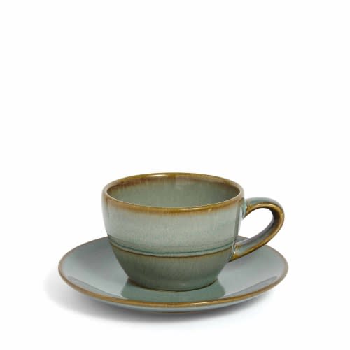 10) Country House Teacup and Saucer