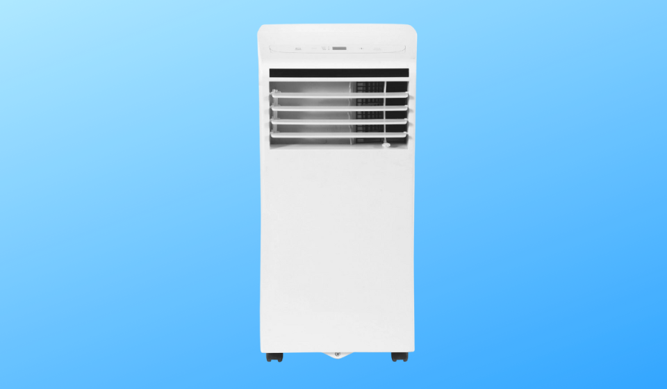 white portable air conditioner