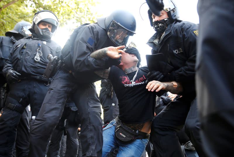 Demonstration against the German government's COVID-19 restrictions in Berlin