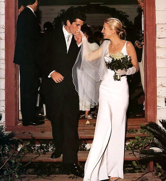 When she married John Kennedy Jr. (the U.S. equivalent of royalty) in 1996, Carolyn Bessette turned to friend Narciso Rodriguez for her form-fitting, zipperless frock. Rodriguez went on to become one of the best-known designers in America.