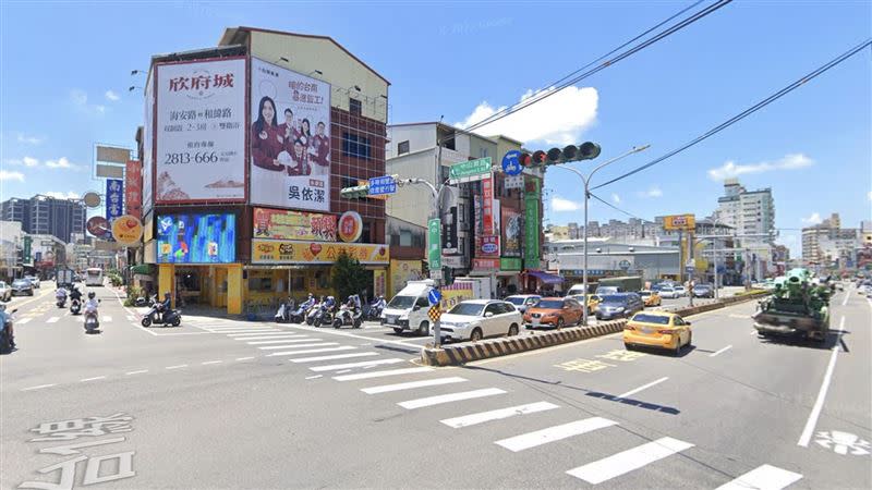 台南市永康區中華路為民眾檢舉交通違規熱點。（圖／翻攝自google map）