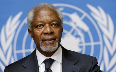 Former United Nations (UN) secretary-general Kofi Annan  - Credit: Denis Balibouse/REUTERS