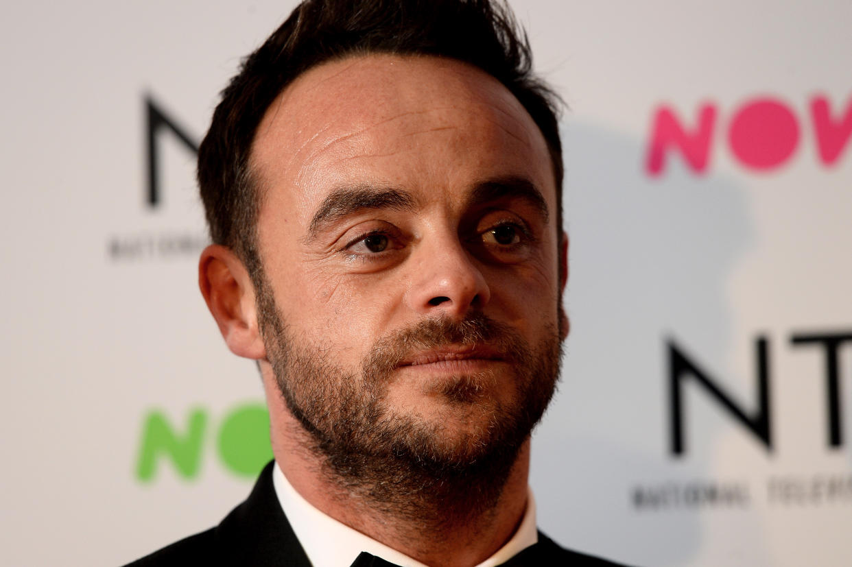 LONDON, ENGLAND - JANUARY 23:  Anthony McPartlin attends the National Television Awards 2018 at The O2 Arena on January 23, 2018 in London, England.  (Photo by Dave J Hogan/Dave J Hogan/Getty Images)