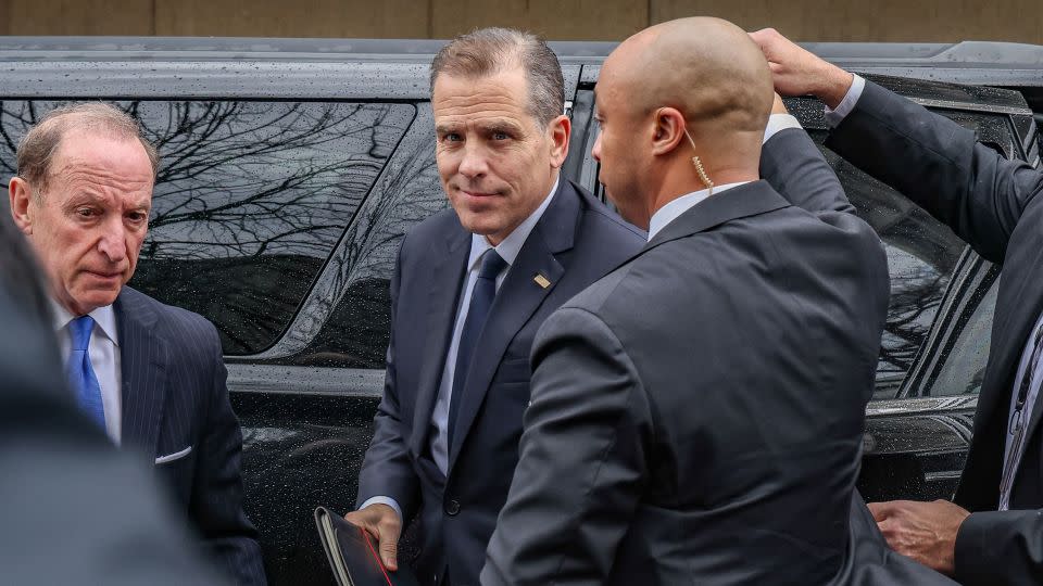 Hunter Biden arrives at the Thomas P. O'Neil Jr. House Office Building for a closed door deposition on February 28, in Washington, DC. - Jemal Countess/Getty Images