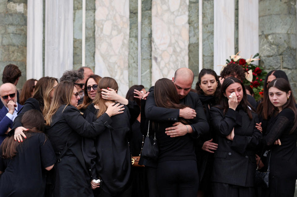 Funeral de Roberto Cavalli en la Basilica di San Miniato al Monte, Florencia, Italia, 15 de abril de 2024. REUTERS/Yara Nardi