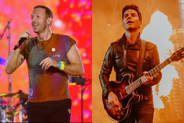 Coldplay-joined-by-Stereophonics-Kelly-Jones - Credit: Jim Dyson/Getty Images; Mike Lewis Photography/Redferns