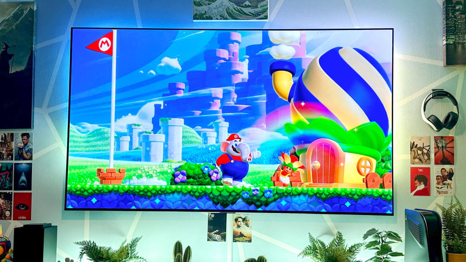 LG G3 OLED TV playing Super Mario Bros. Wonder