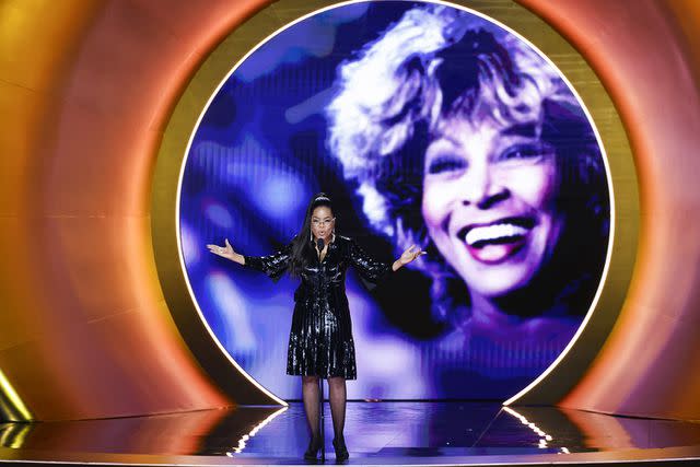 <p>Sonja Flemming/CBS via Getty Images</p> Oprah Winfrey presenting at the 66th annual Grammy Awards